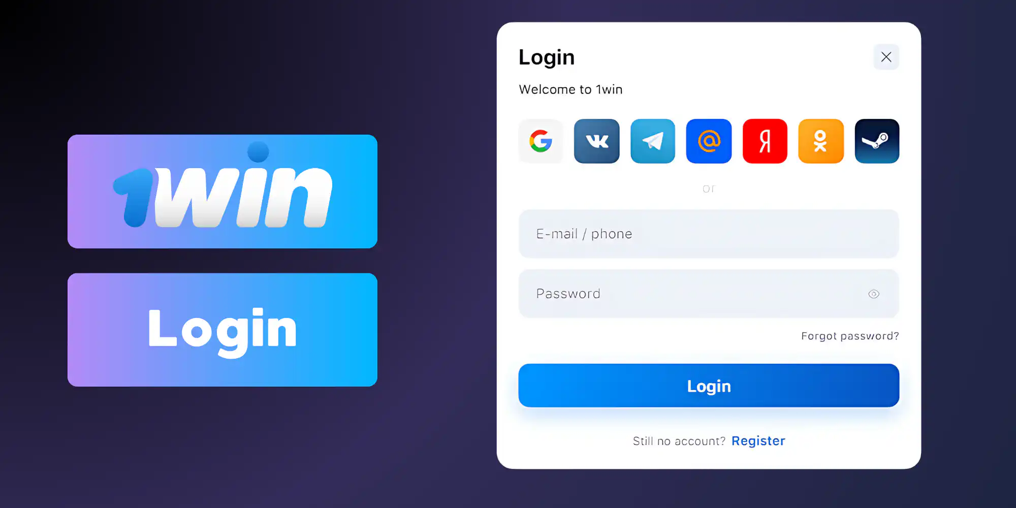Login 1win for Indonesian gamblers