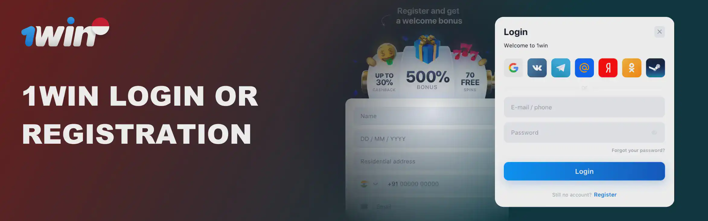 Instructions for 1win Registration and Login