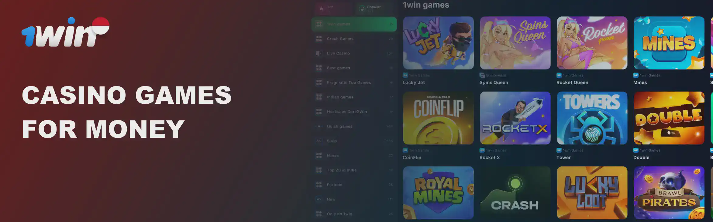 1win casino games - play slots and Aviator in Indonesia