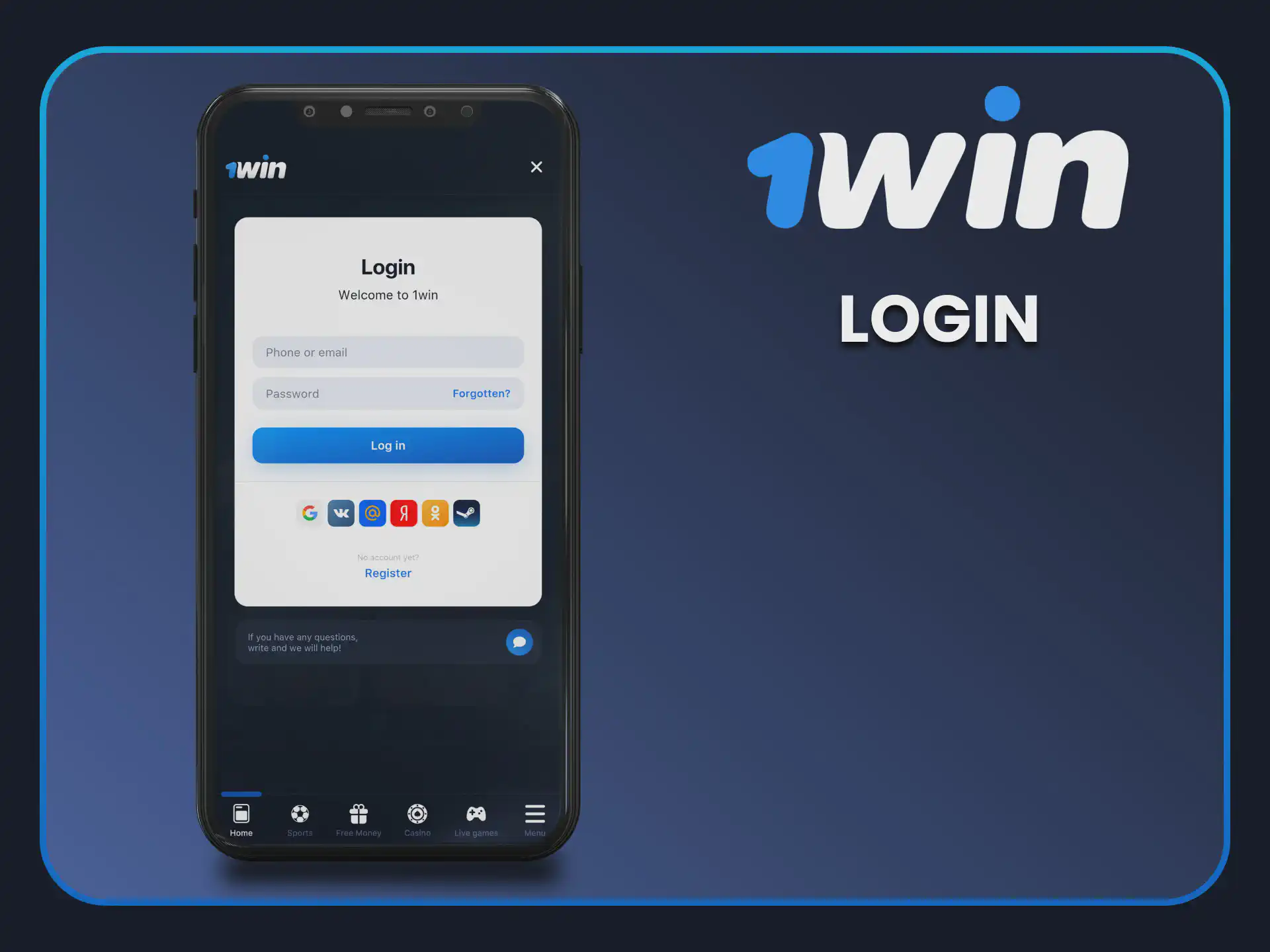 Login in 1win App and get Bonus