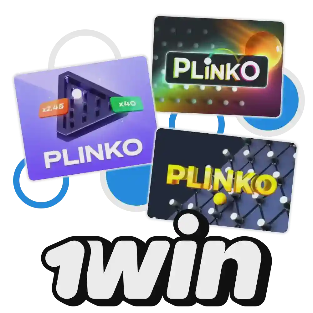 Plinko game board with multipliers at 1win casino